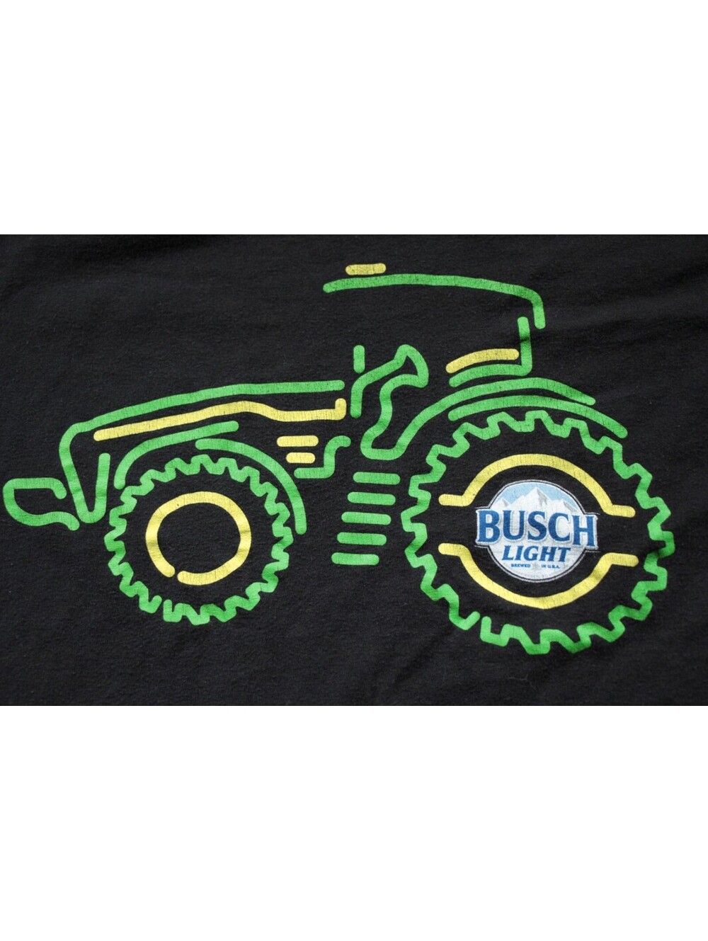 Busch Light Beer Tractor T-Shirt Farm Shirt M Distressed